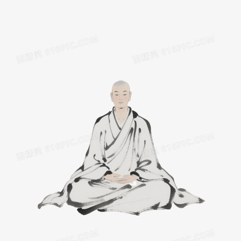 禅意僧人免抠元素