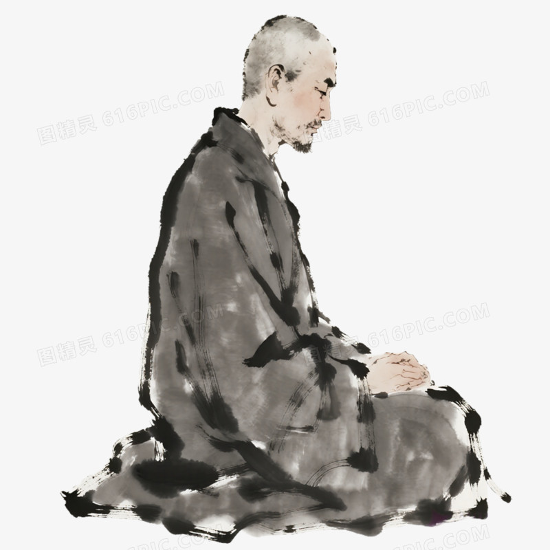 禅意僧人免抠元素