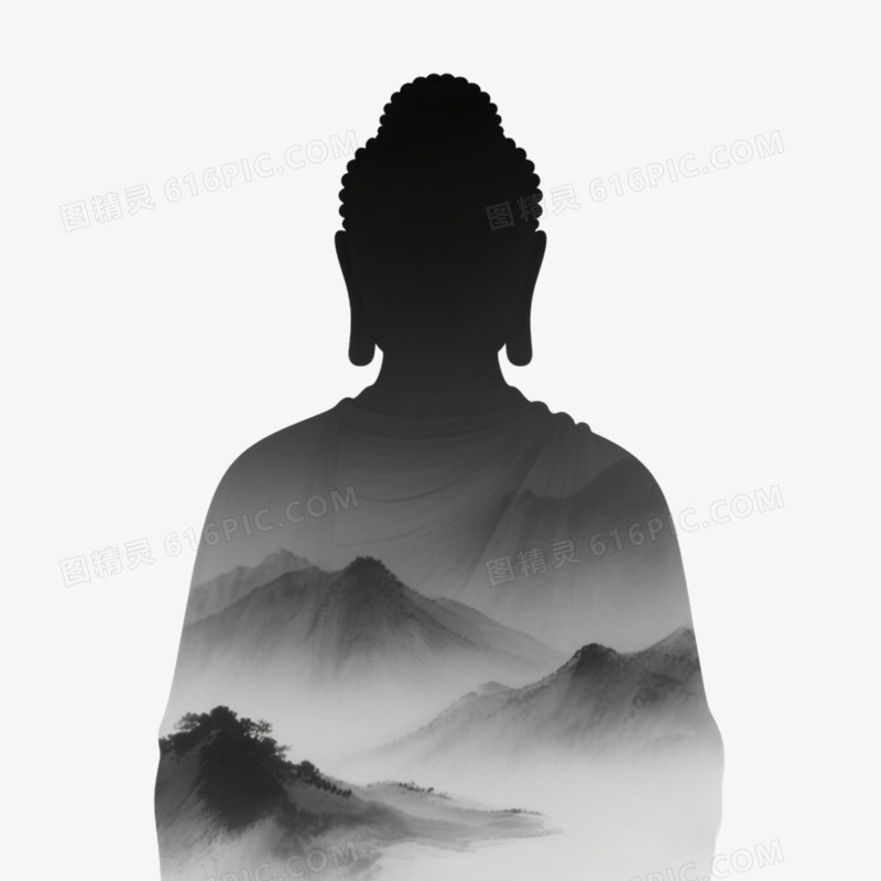 禅意僧人免抠元素