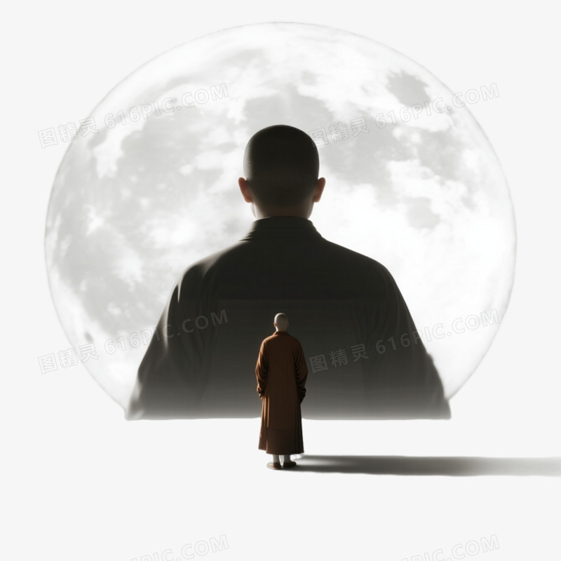 禅意僧人免抠元素