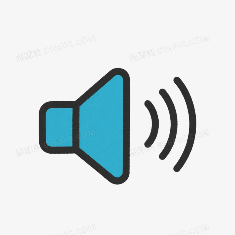 声音图标手绘卡通免抠元素