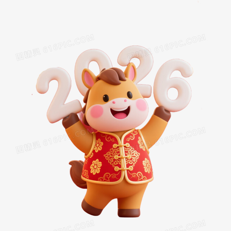 2026马年小马IP形象免扣元素