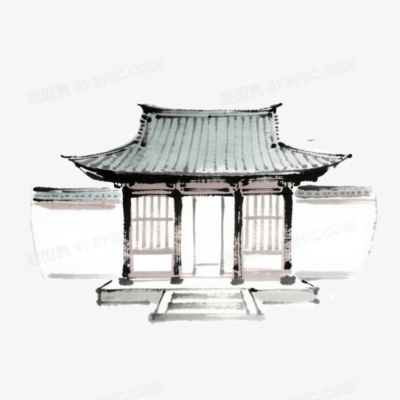 禅意建筑免抠元素