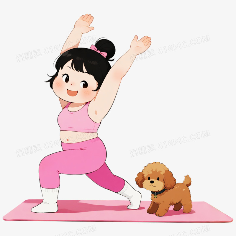 卡通肥胖人物免抠元素