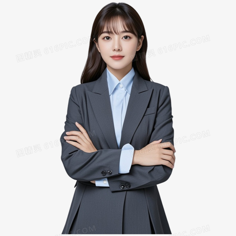 半身职场女职场新人照片免抠元素