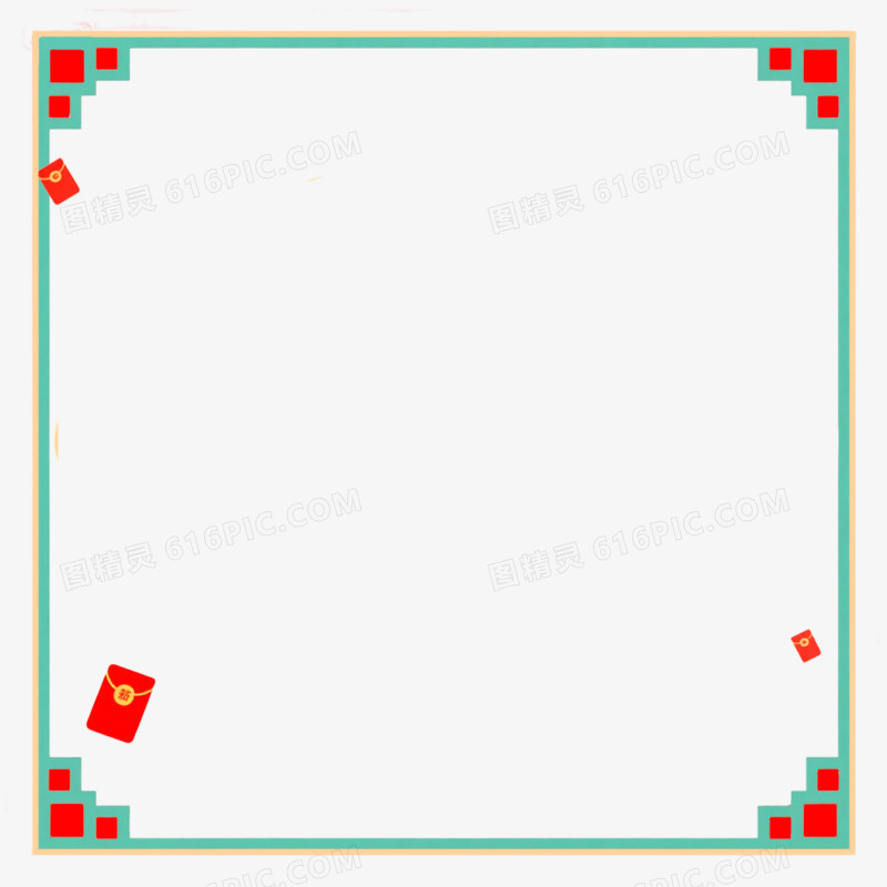 创意喜庆马年边框免抠元素