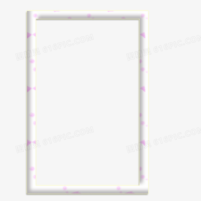 白粉色长方形相框