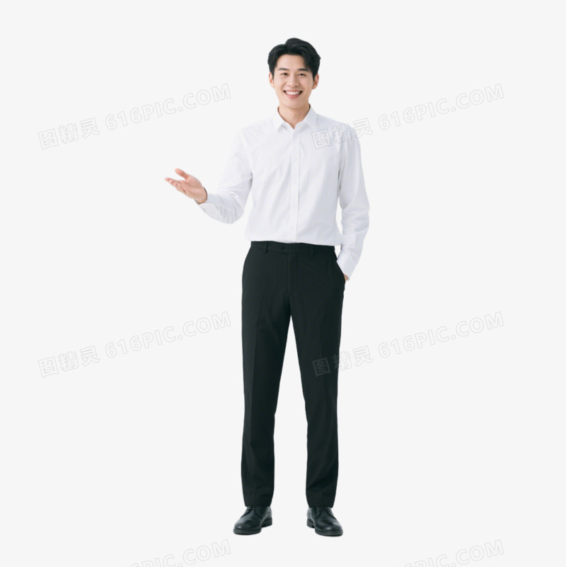 摄影介绍的男职员免抠元素