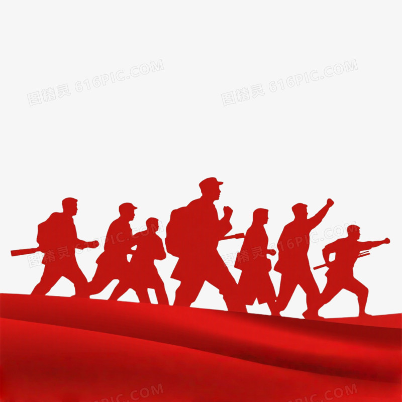 中国军人剪影免抠元素