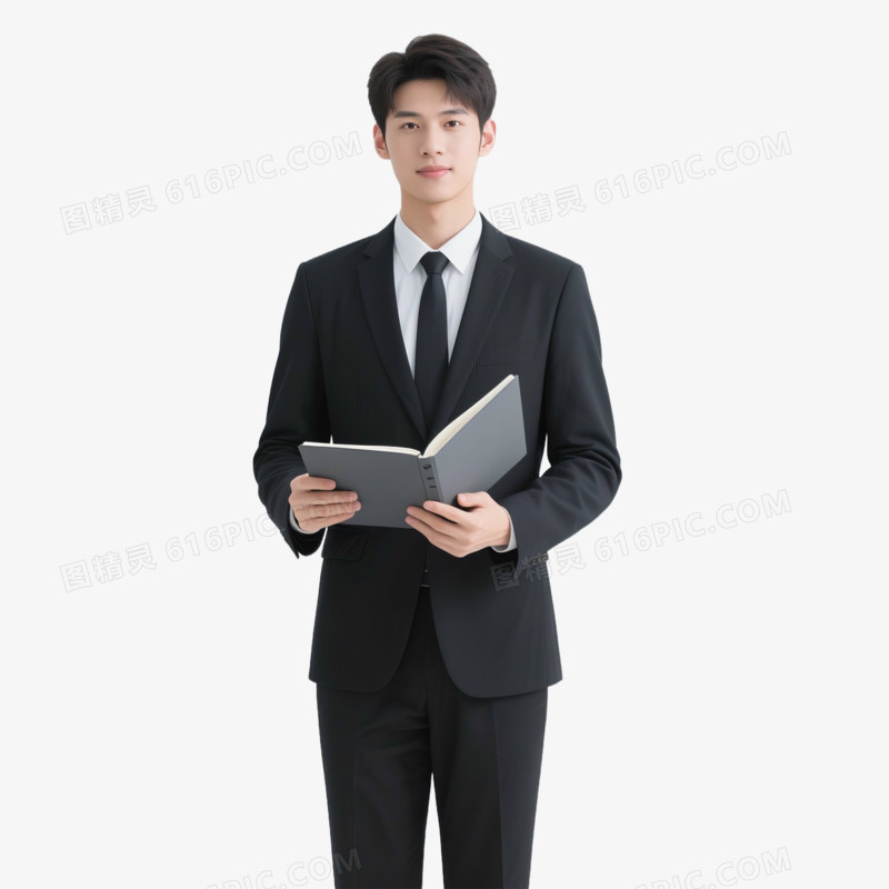 男白领职场工作人员照片免抠元素