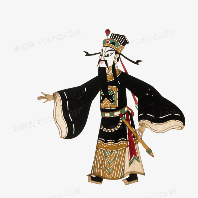 卡通皮影包拯免抠元素