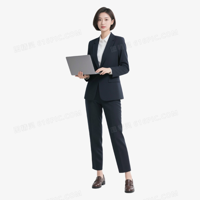 职场女白领证件照免抠元素