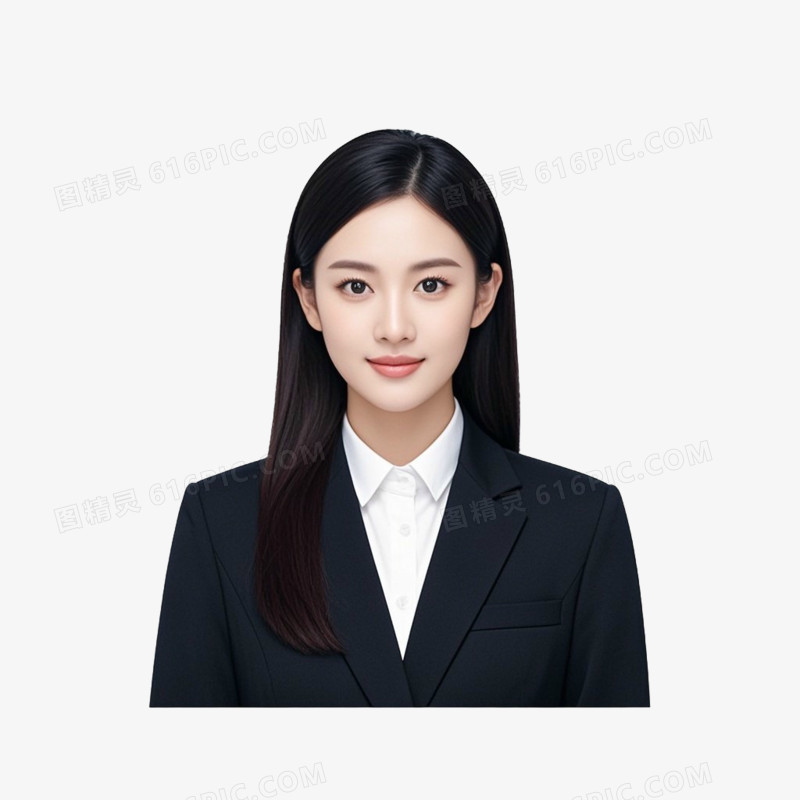职场白领证件照形象免抠元素