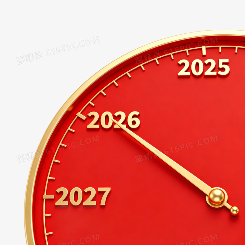2026新年跨年时钟免扣元素