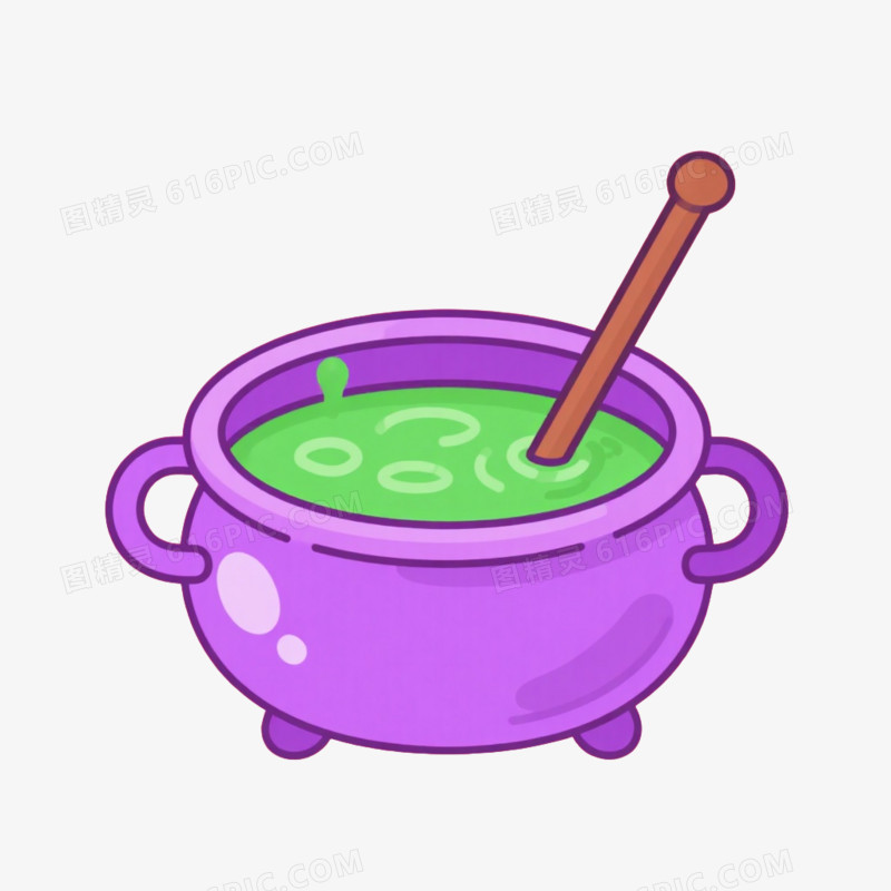 卡通插画风万圣节毒药素材免抠元素