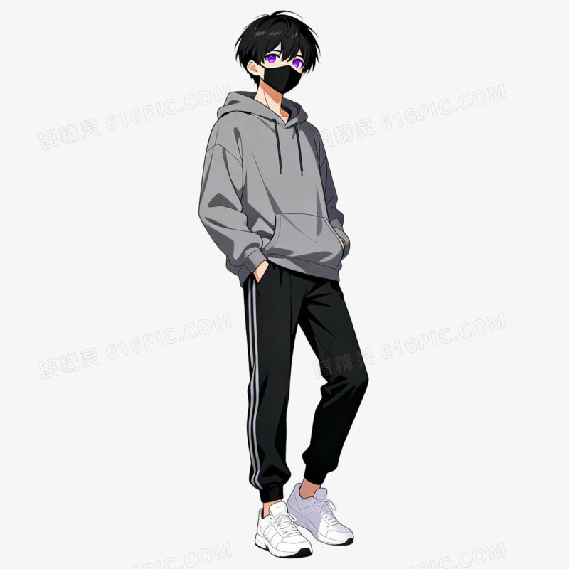 二次元男孩免扣元素