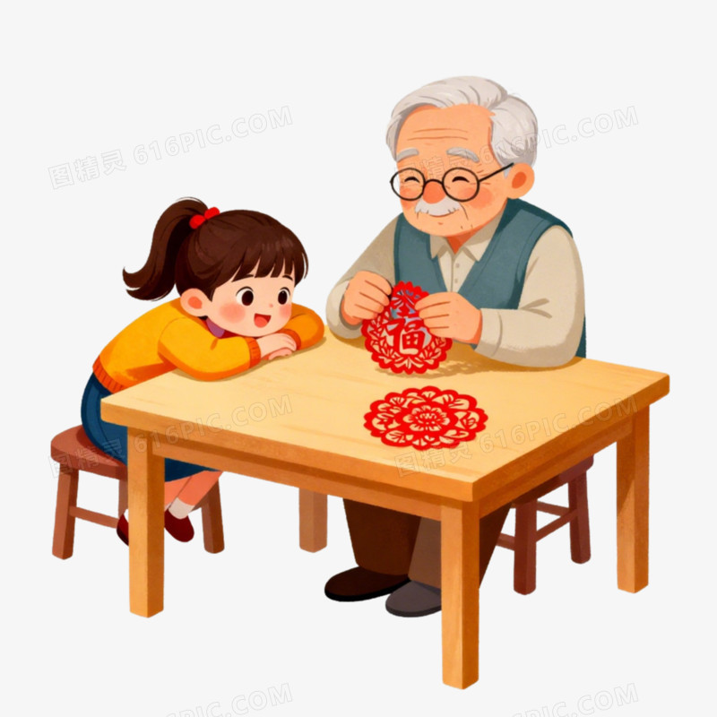 卡通插画风格重阳节主题免抠元素