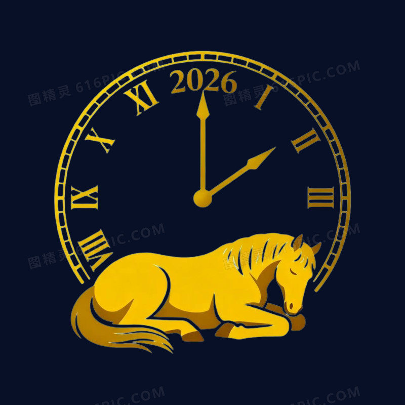 倒计时2026时钟钟表表盘免抠元素