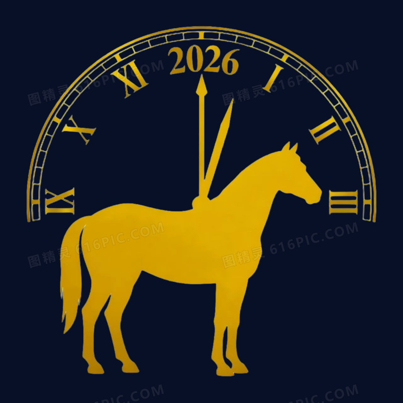 倒计时2026时钟钟表表盘免抠元素
