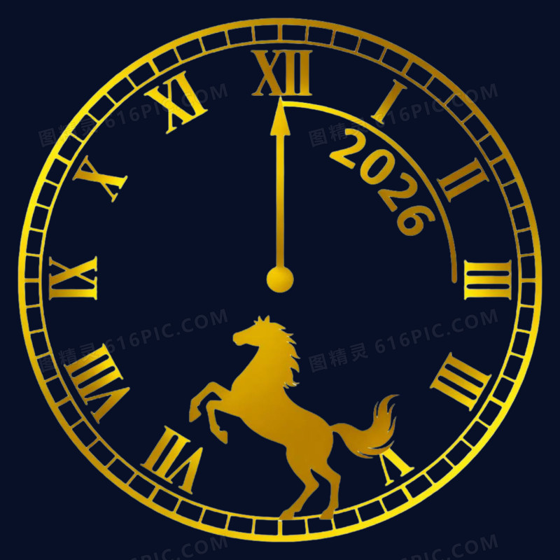 倒计时2026时钟钟表表盘免抠元素