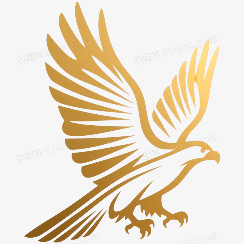 手绘插画老鹰剪影免抠元素