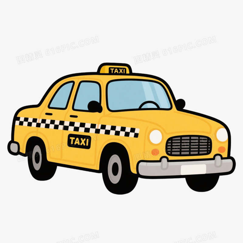 交通工具的士免抠元素