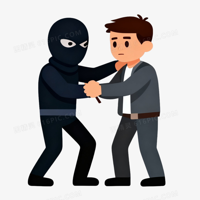 卡通手绘风强盗劫匪免抠元素