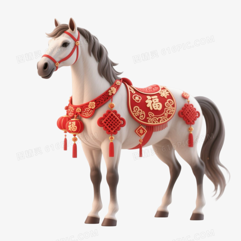 马年马形象免抠元素