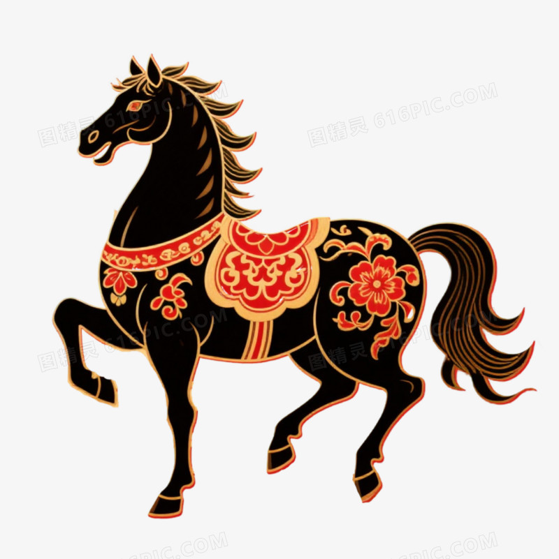 马年马形象免抠元素