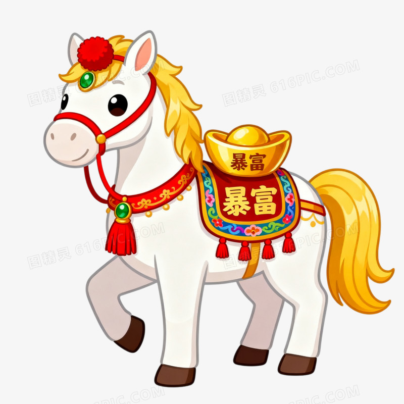 喜庆马年马形象免抠元素