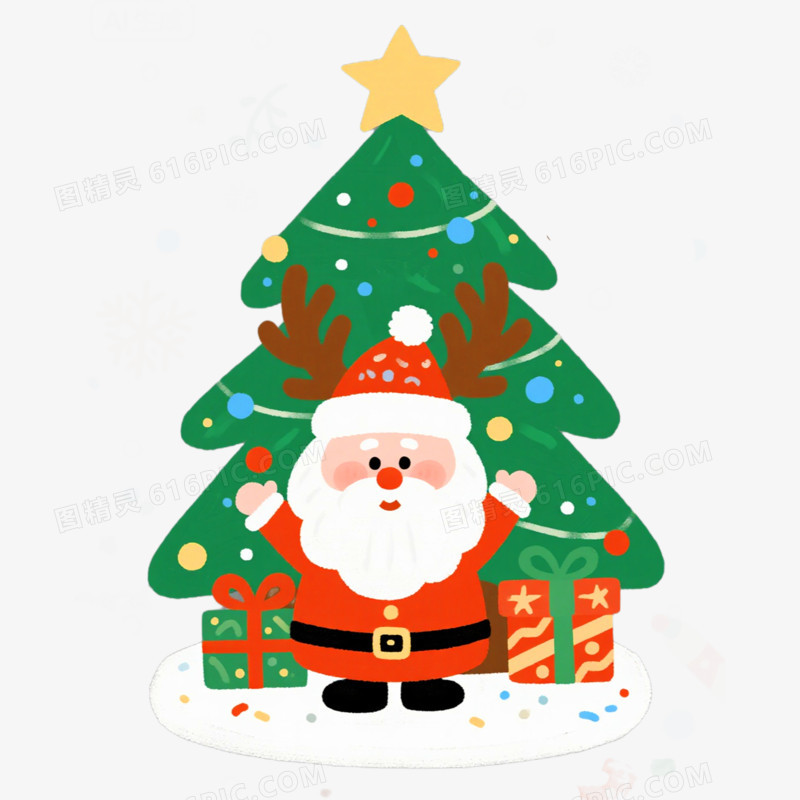 圣诞老人圣诞节圣诞免抠元素