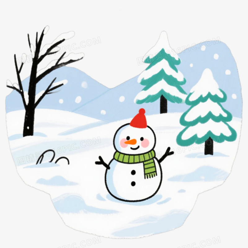 雪人冬天冬日免抠元素
