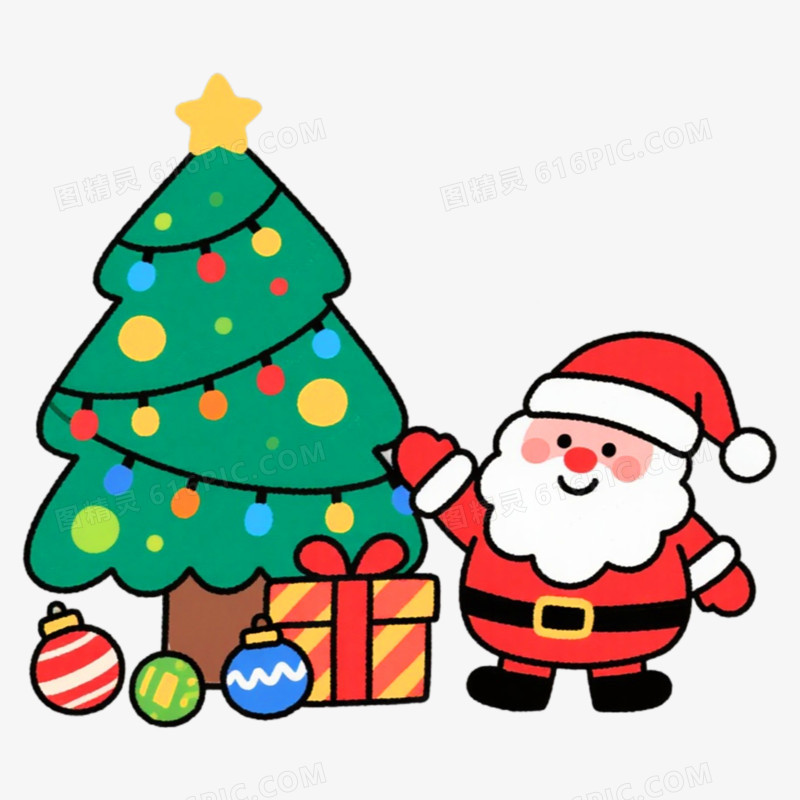 圣诞老人圣诞免抠元素
