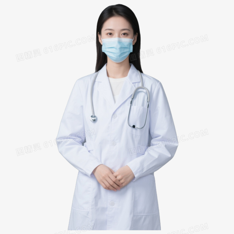 女医生口罩医生形象免抠元素