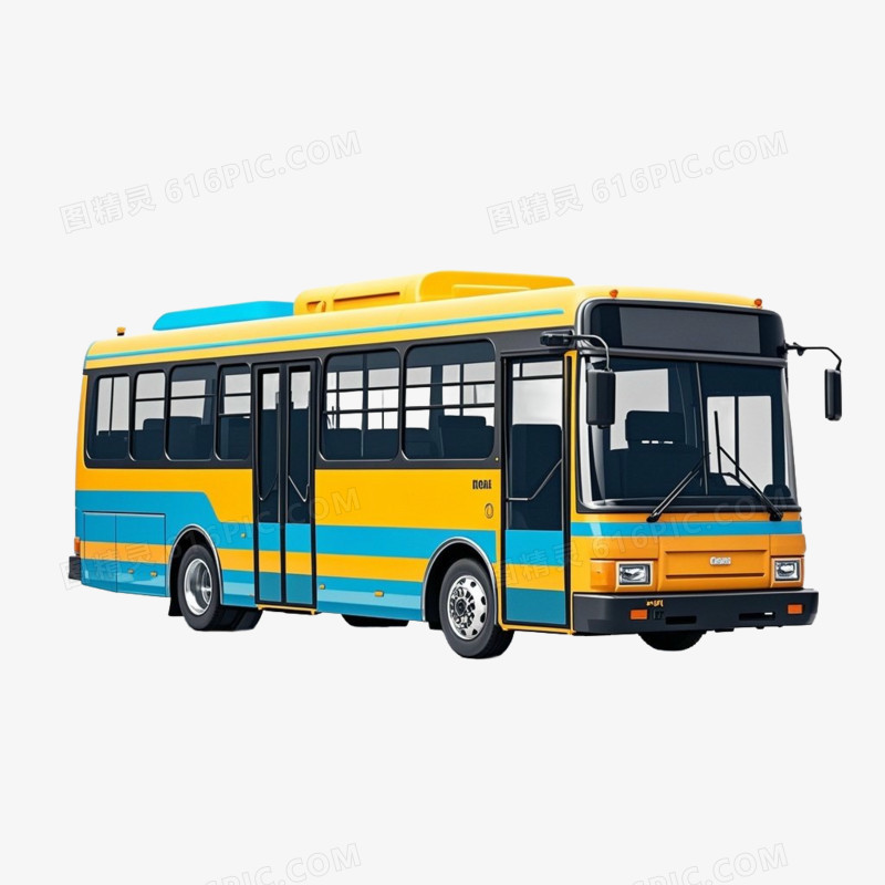 彩色卡通交通工具免抠元素