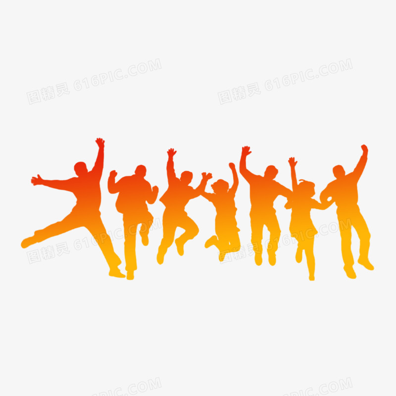 简约风格人物剪影免抠元素