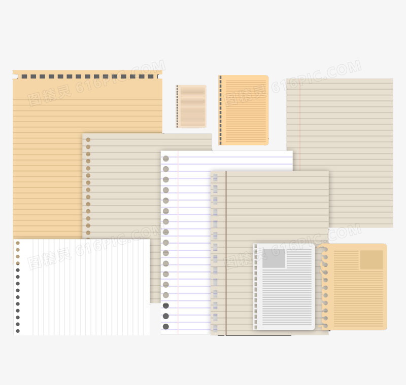 10款活页笔记本设计矢量素材