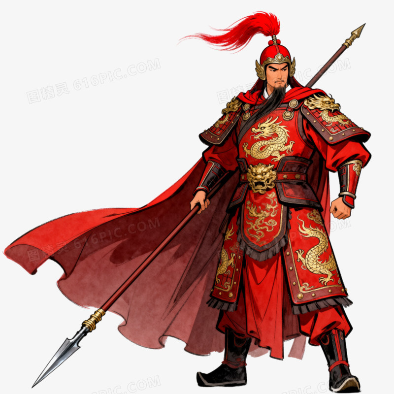 历史人物岳飞免抠元素