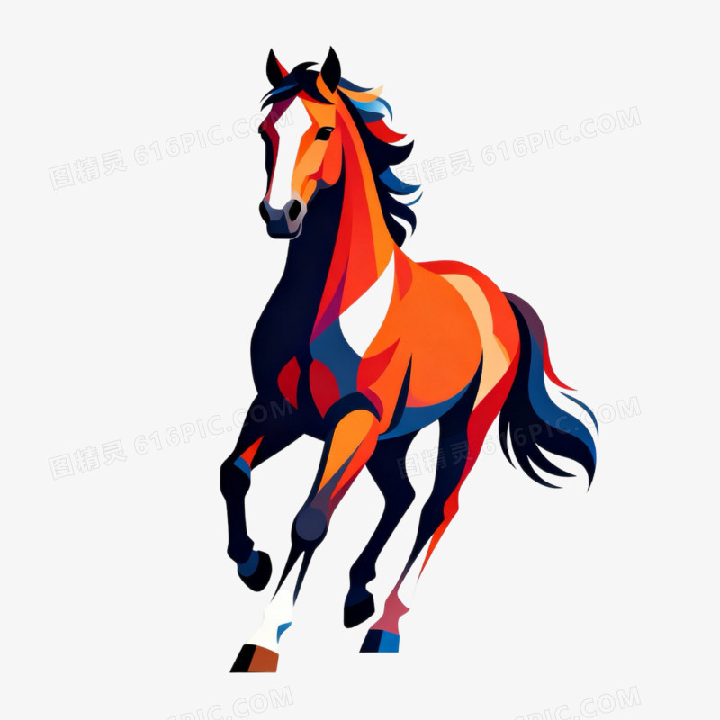 动物马形象免抠元素
