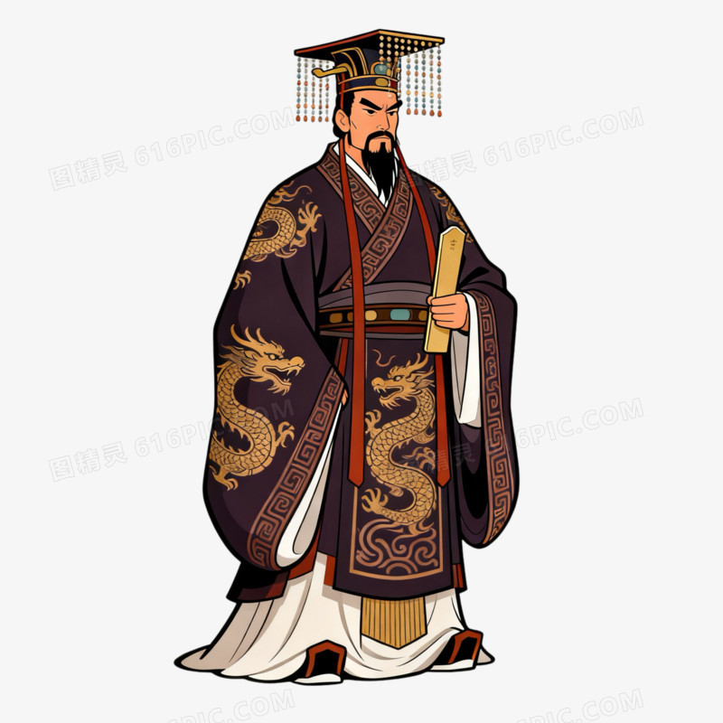 中国历史人物秦始皇免抠元素