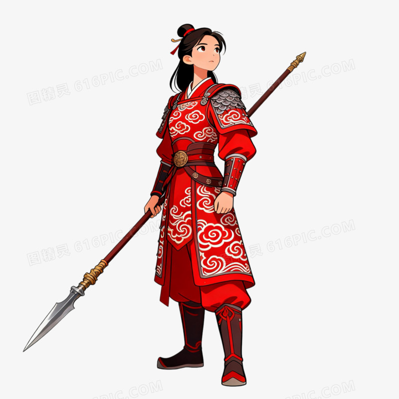中国历史人物花木兰免抠元素