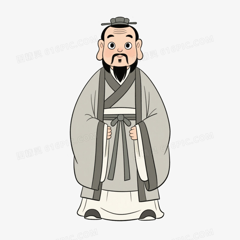 历史人物孔子免抠元素