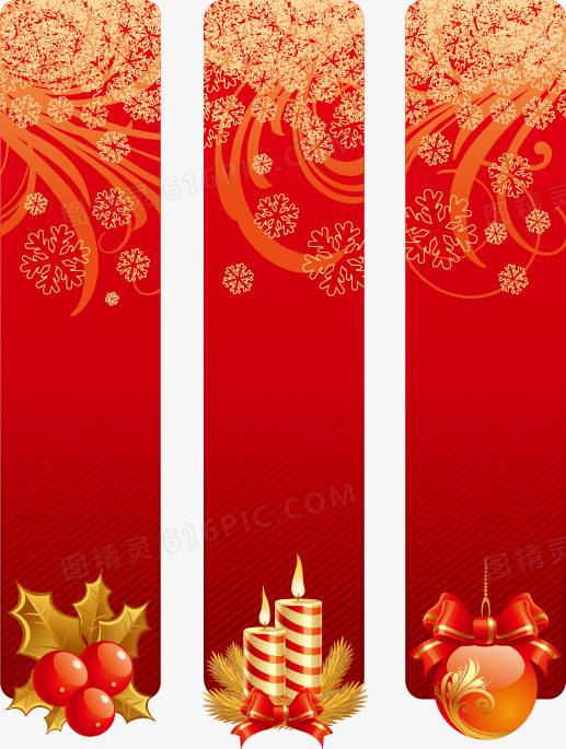 红色圣诞节标签