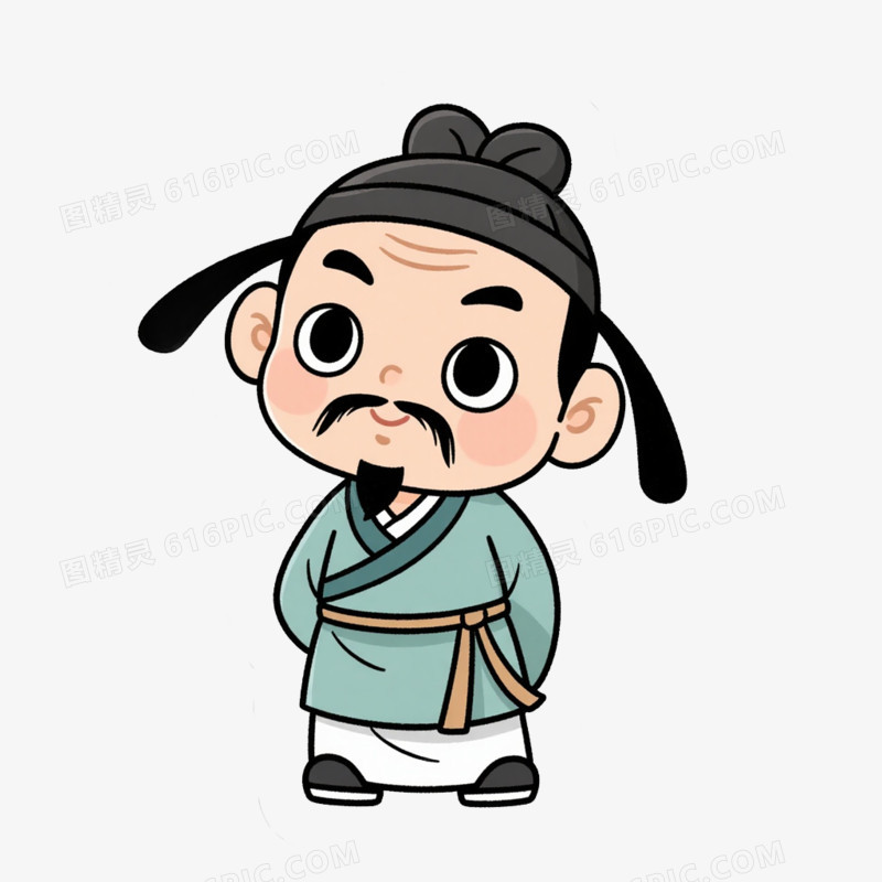 历史人物杜甫免抠元素