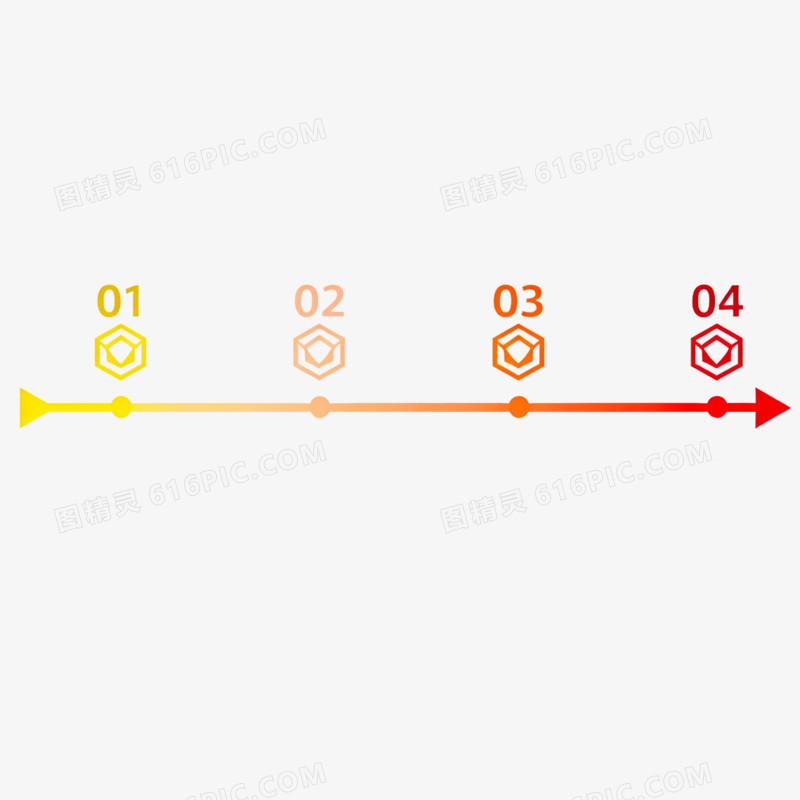 卡通插画风ppt时间轴免抠元素