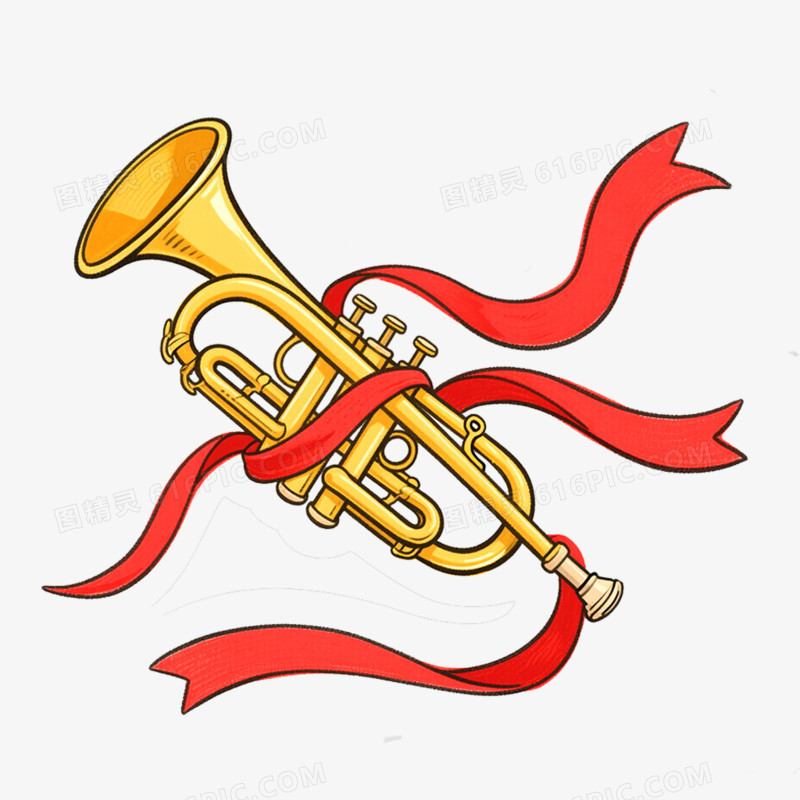 手绘插画党政免抠元素