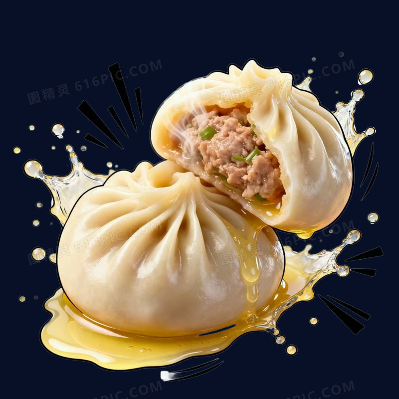简约风包子实物免抠元素