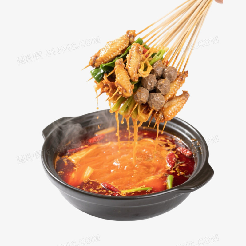 商业摄影串串香食物食材免抠元素