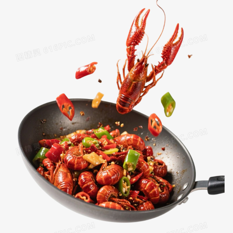 商业摄影麻辣小龙虾食物食材免抠元素