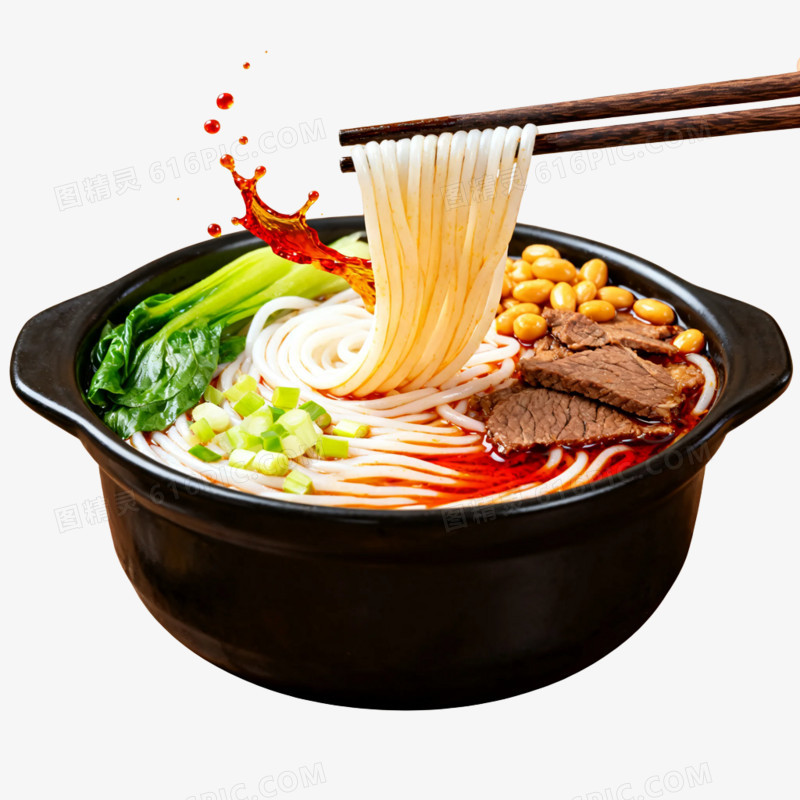 产品实物美食海报素材桂林米粉免抠元素